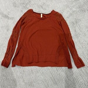 Free People Women's Rust Long Sleeve Top